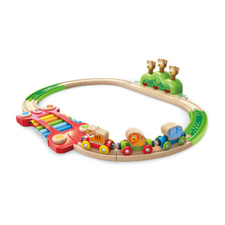 Set trenulet cu maimute si xilofon HAPE