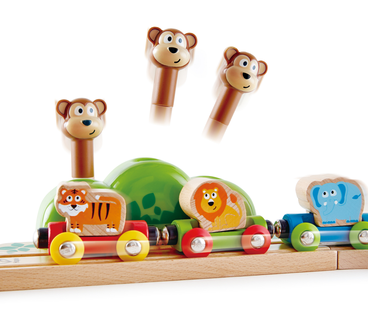 Set trenulet cu maimute si xilofon HAPE - imagine 9