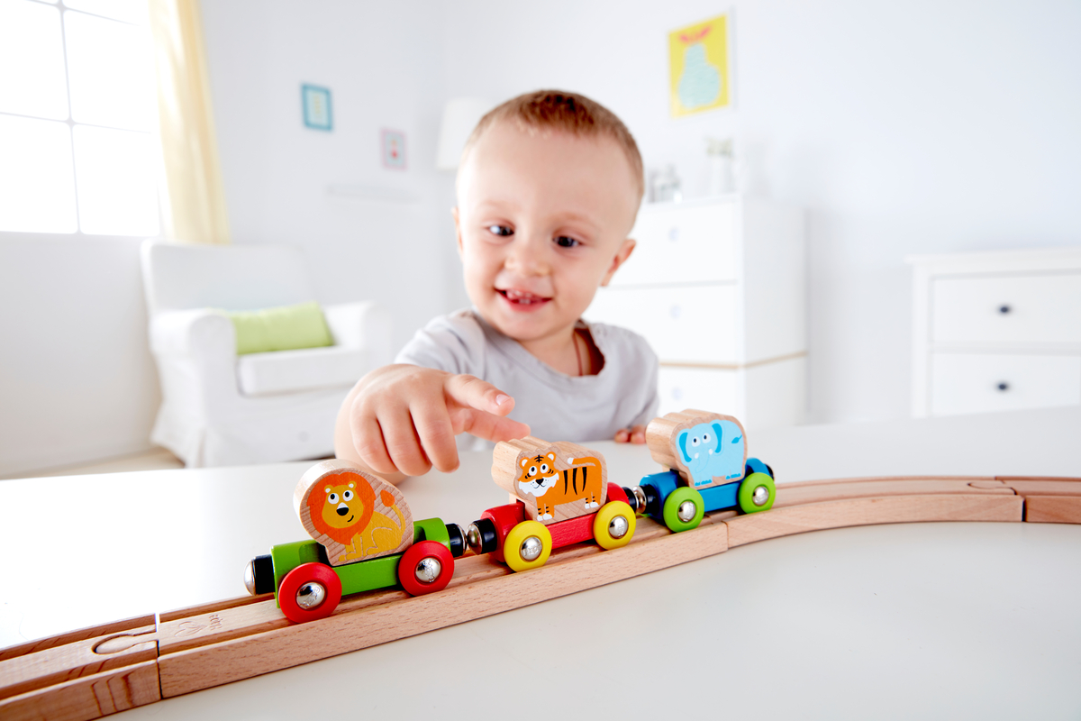 Set trenulet cu maimute si xilofon HAPE - imagine 11
