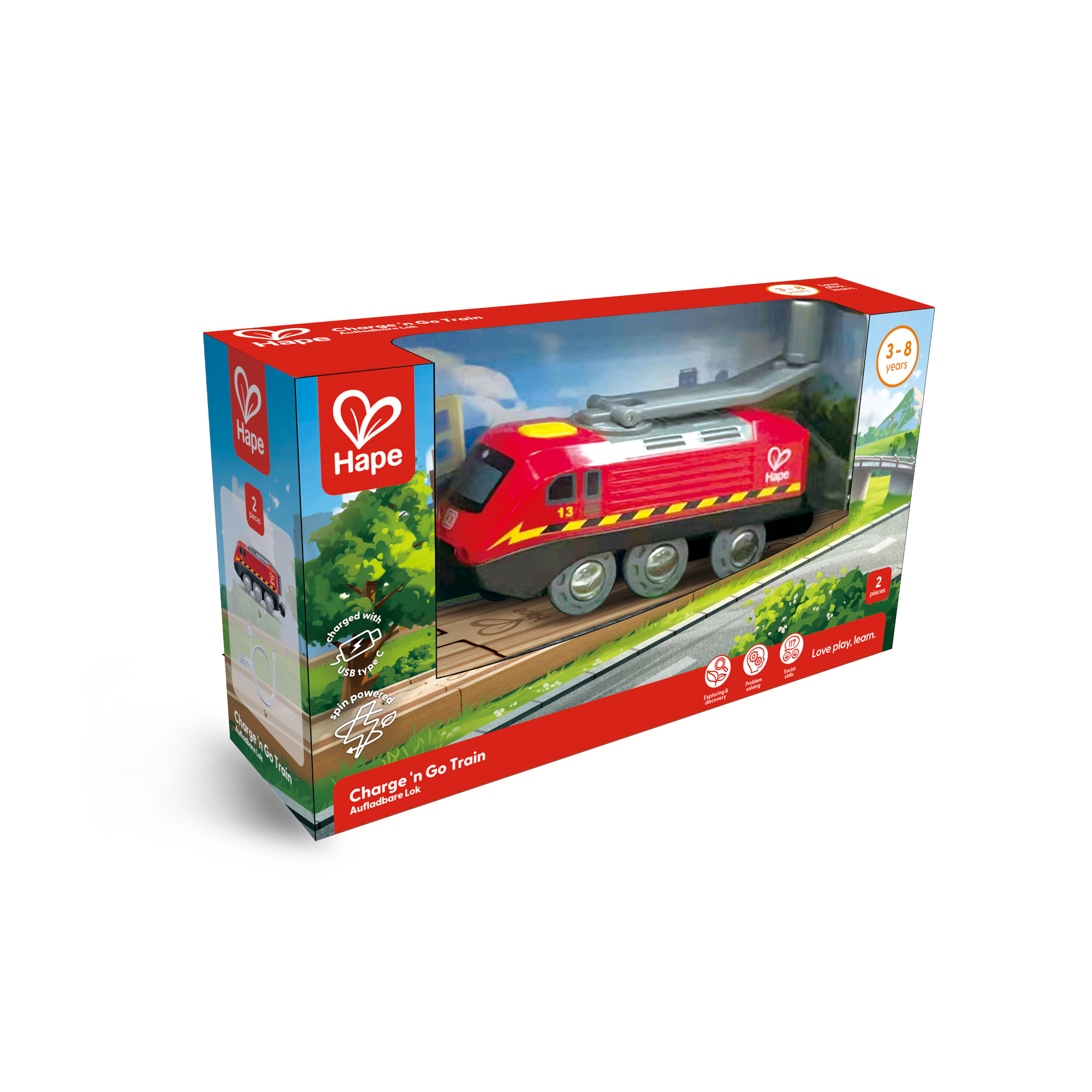 Locomotiva cu dinam si USB HAPE - imagine 4
