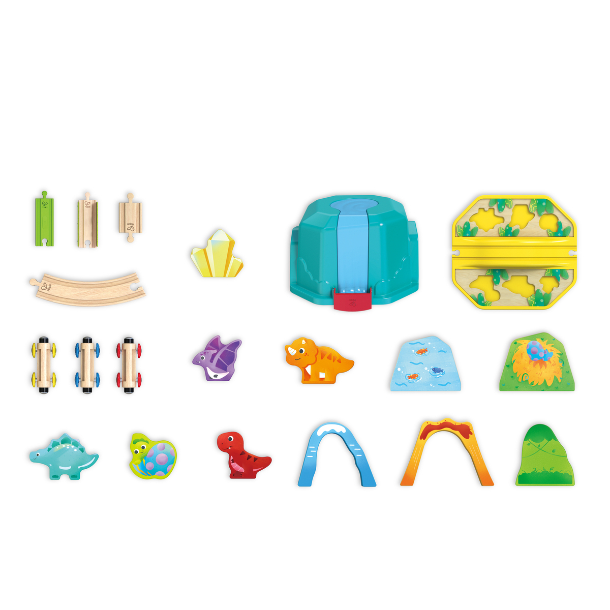 Set trenulet dinozauri cu galeata HAPE - imagine 4