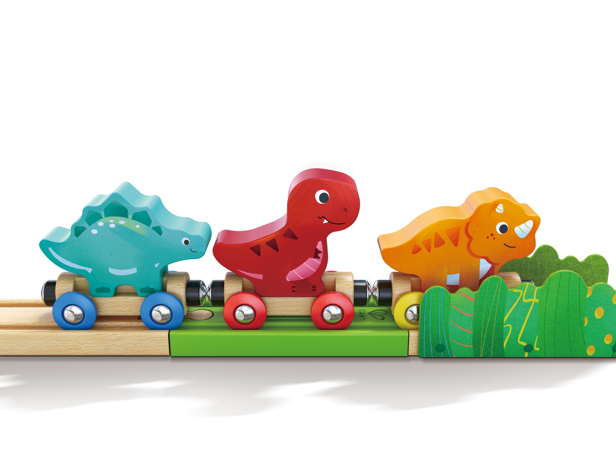 Set trenulet dinozauri cu galeata HAPE - imagine 5