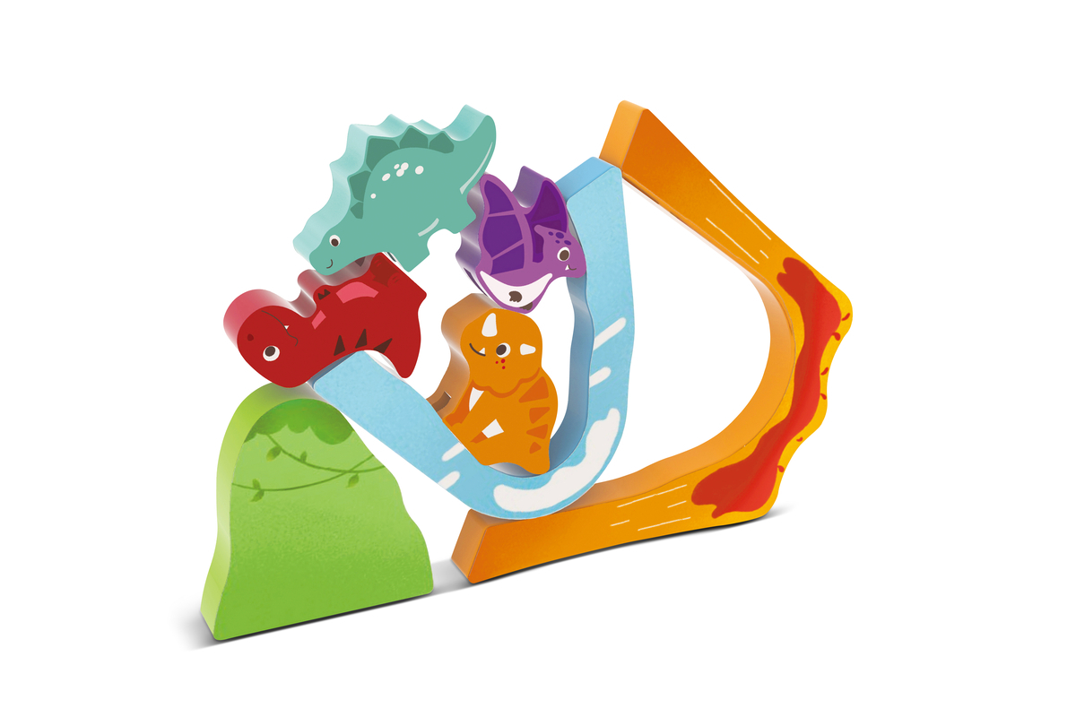Set trenulet dinozauri cu galeata HAPE - imagine 6