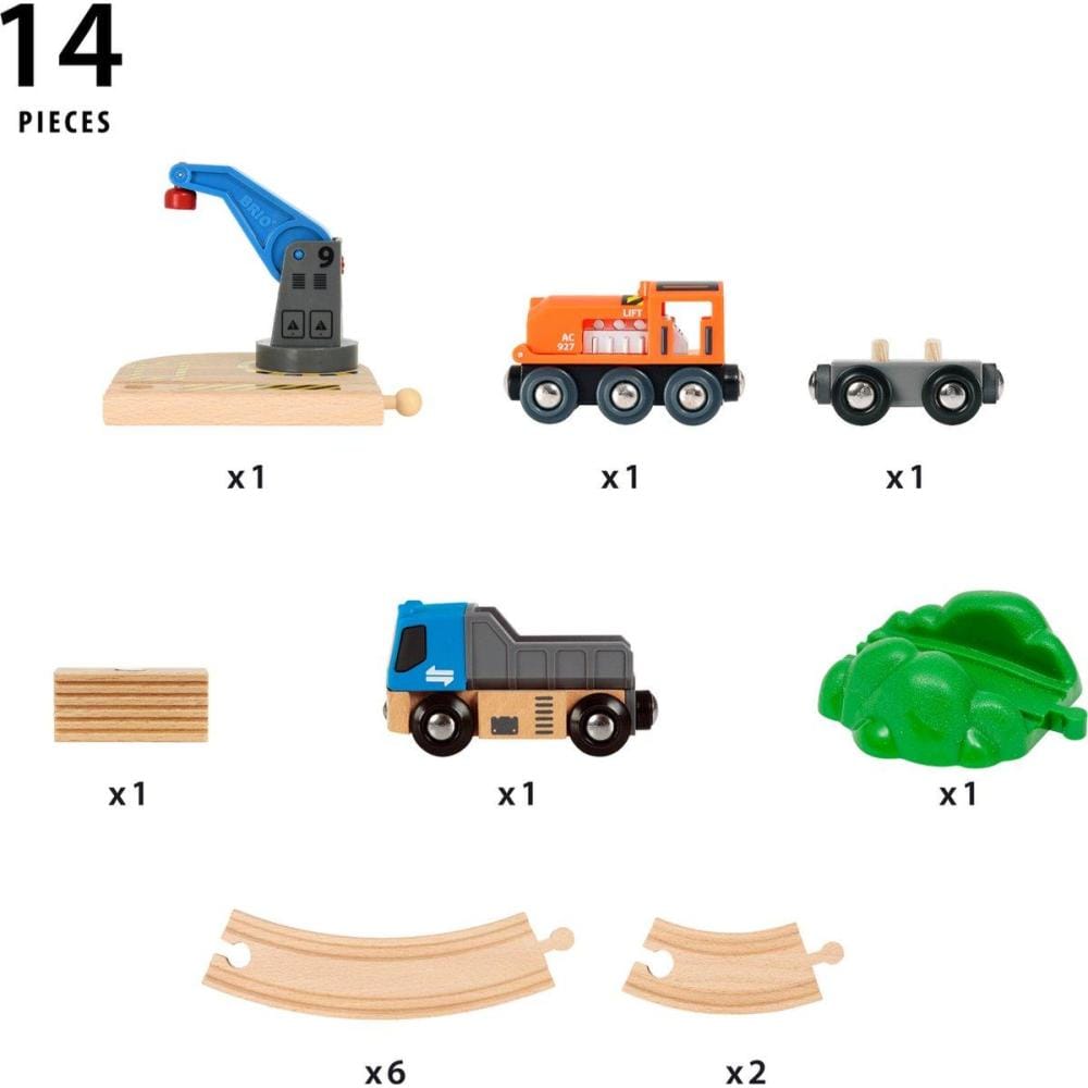 Set trenulet start cu incarcare marfa BRIO - imagine 7