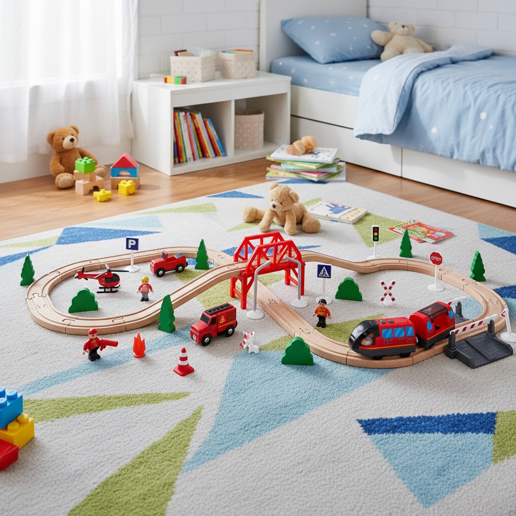 Set trenulet cu baterii Woody - imagine 4