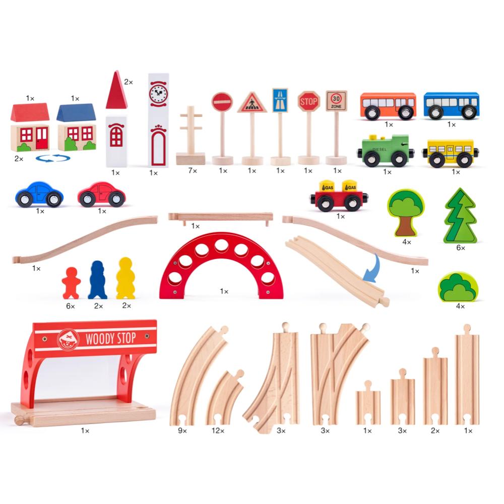 Set trenulet cu gara si pod Woody - imagine 3
