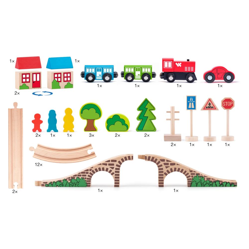 Set trenulet cu pod arcada Woody - imagine 3