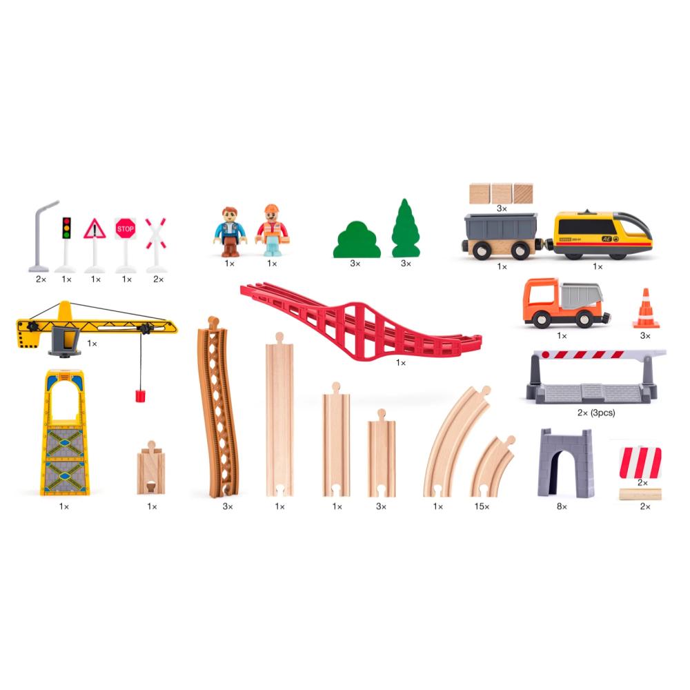 Set trenulet cu macara Woody - imagine 3