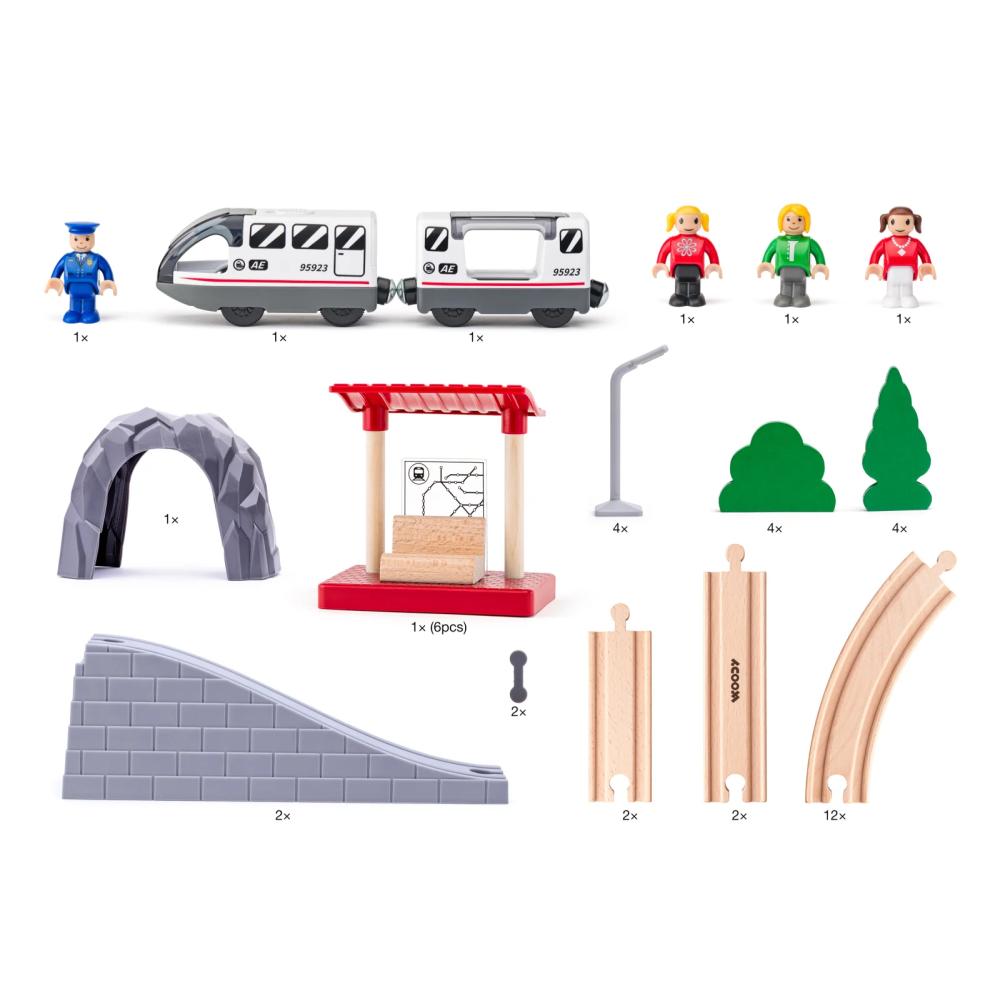 Set trenulet forma 8 Woody - imagine 3