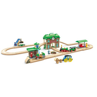 Set trenulet retro cu gara HAPE