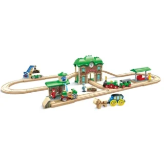 Set trenulet retro cu gara HAPE