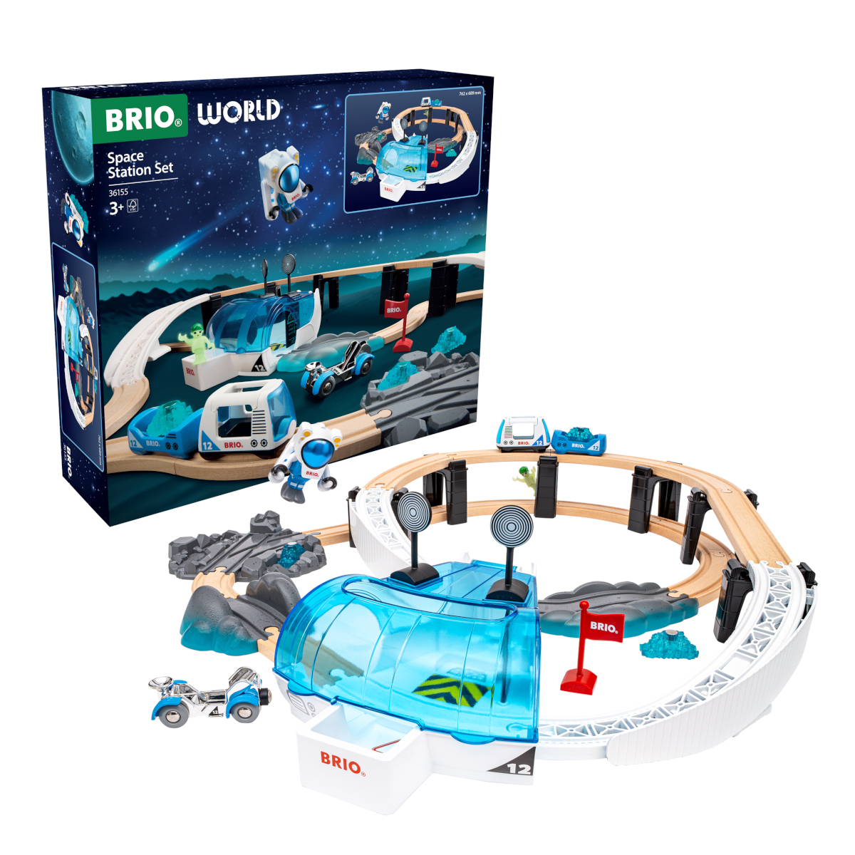 Set trenulet Statie spatiala BRIO - imagine 2