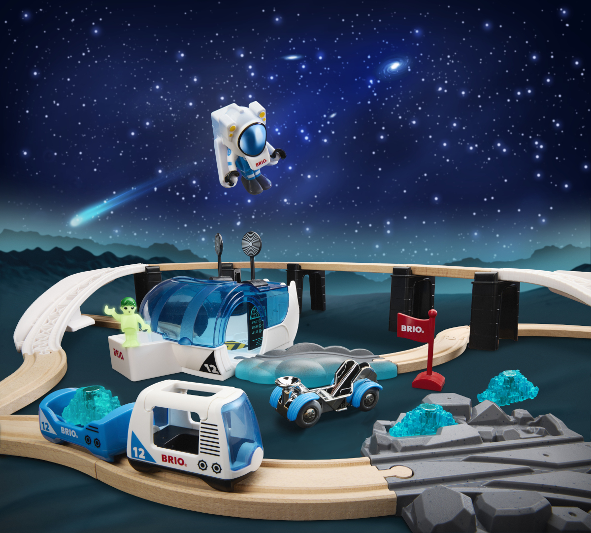 Set trenulet Statie spatiala BRIO - imagine 20